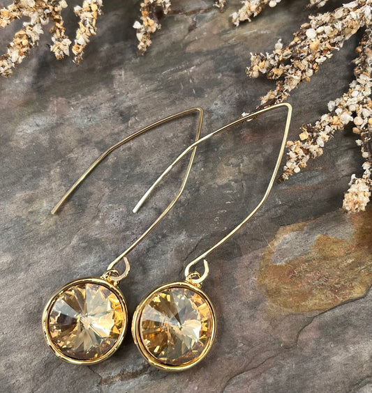 Rivoli - Swarovski and Gold Earrings