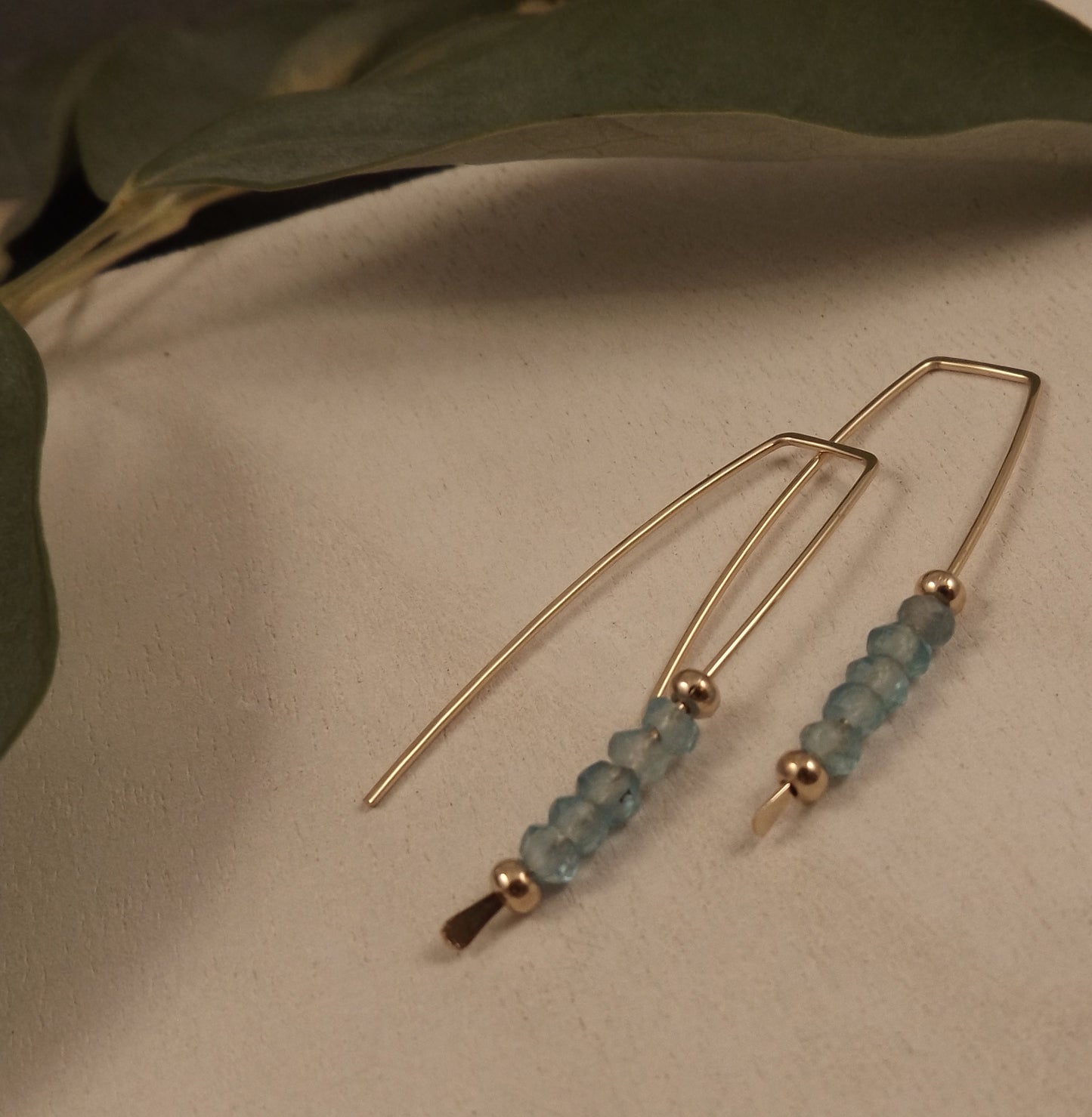 Bijoux - Apatite and Gold Earrings