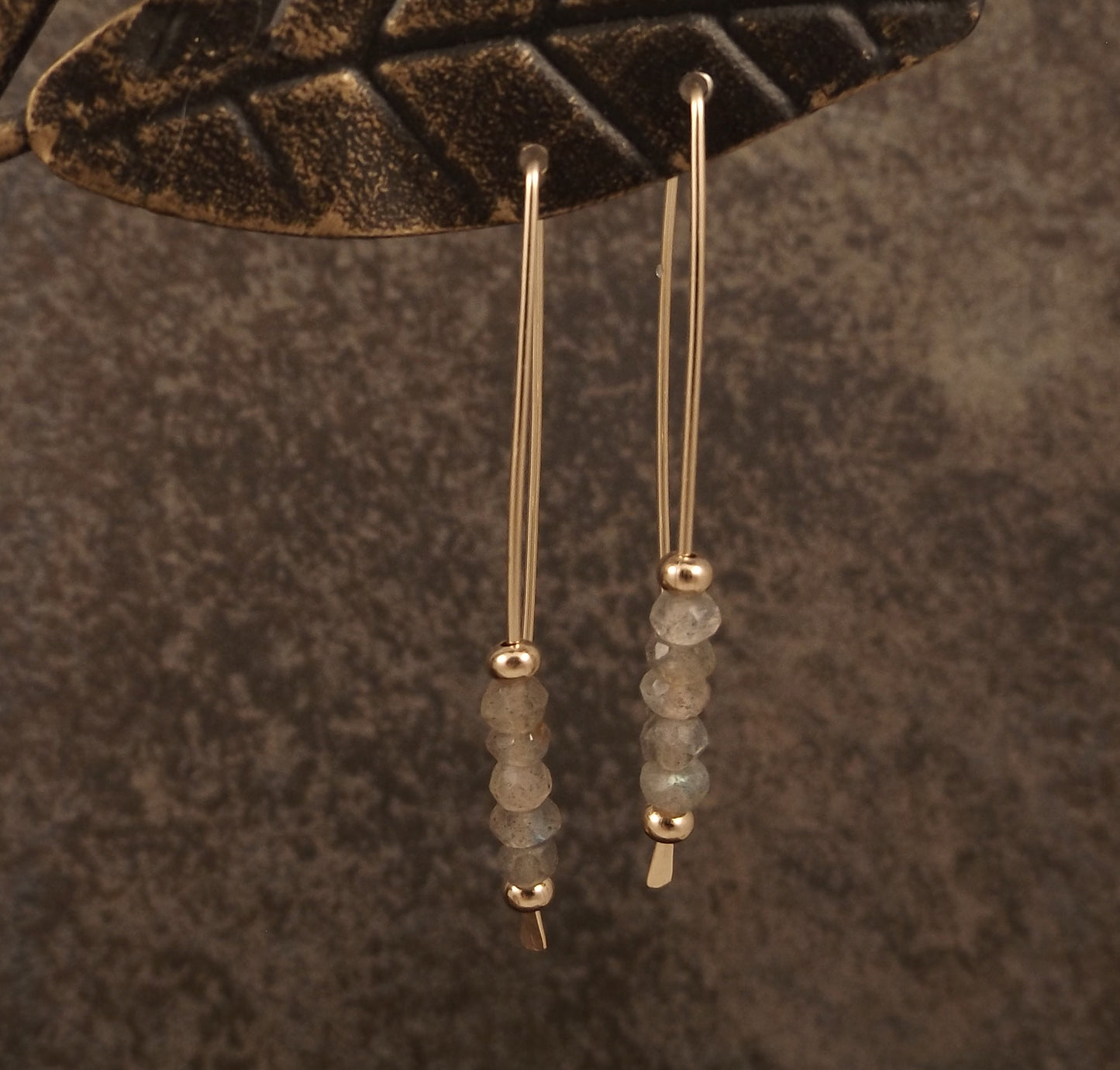 Bijoux - Labradorite and Gold Earrings
