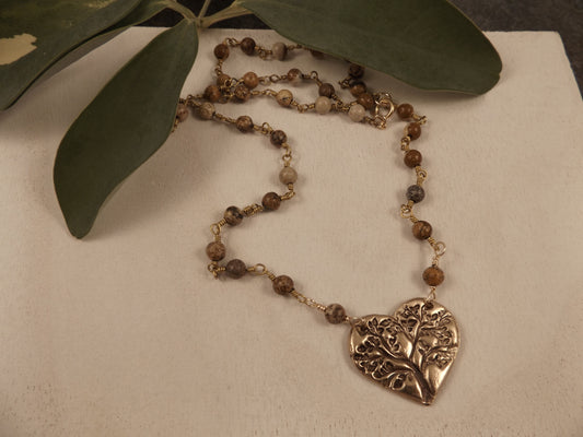 Brynn - Tree of Life Heart Necklace