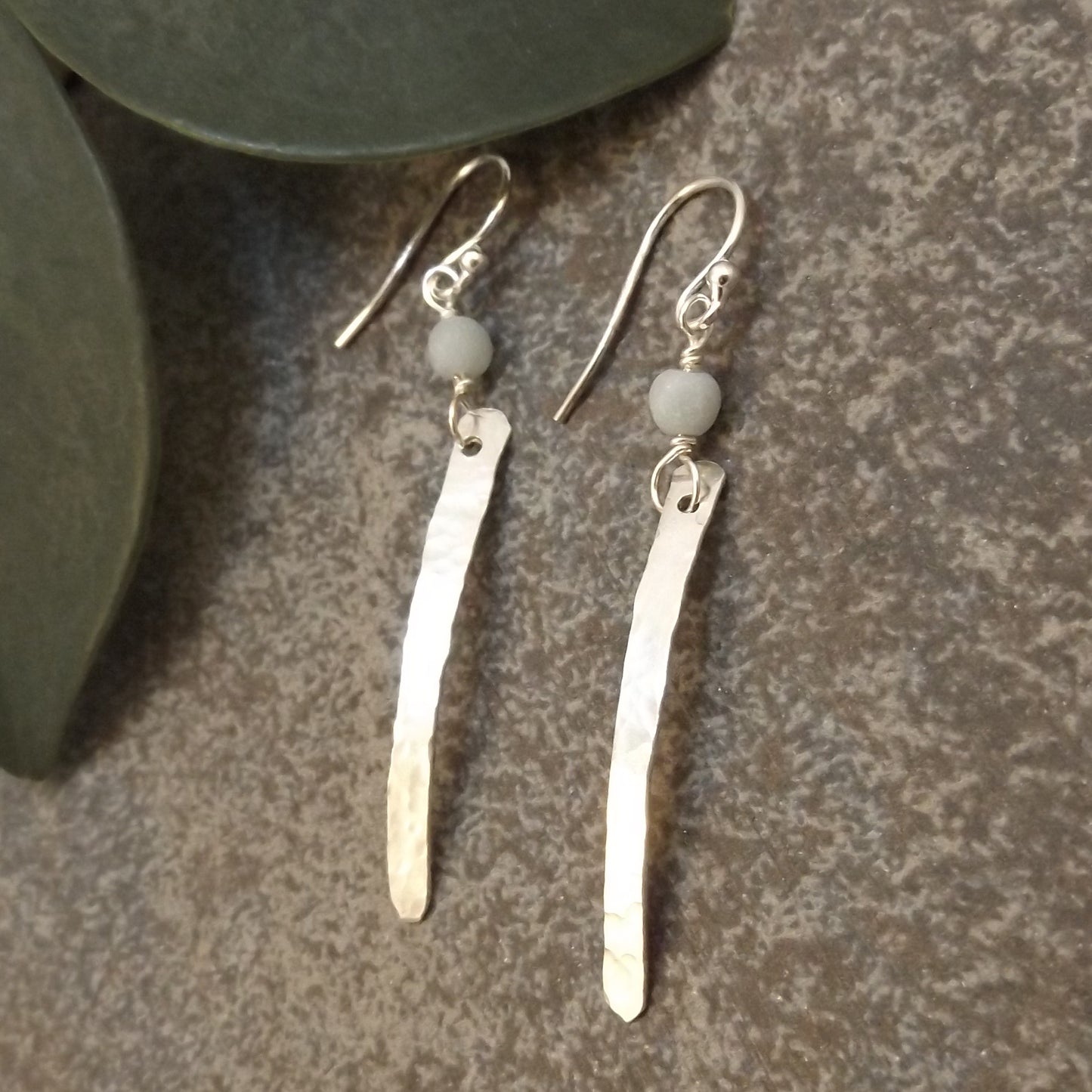 Caitlyn - Silver and Amazonite Earrings