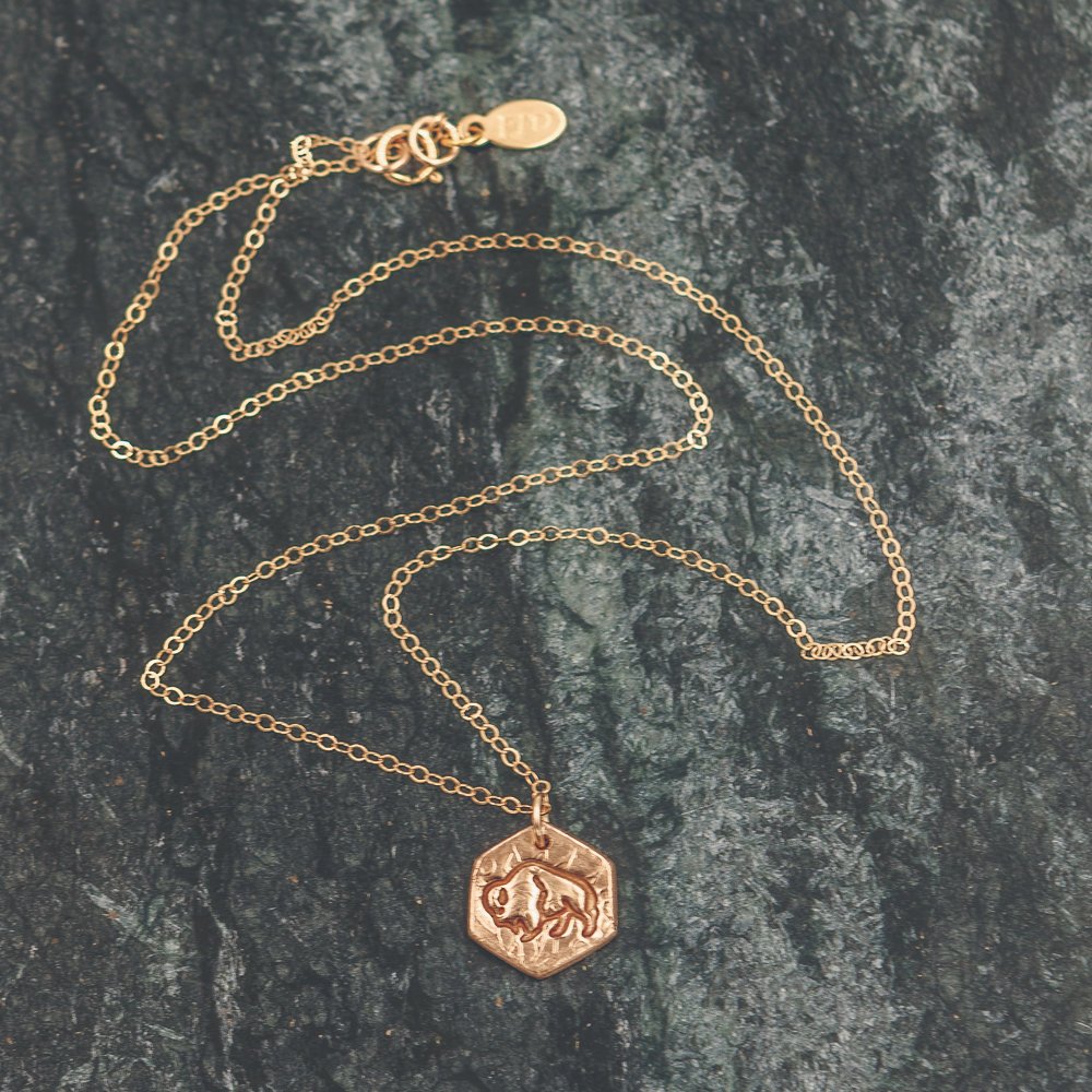 State Necklace - Bison Necklace