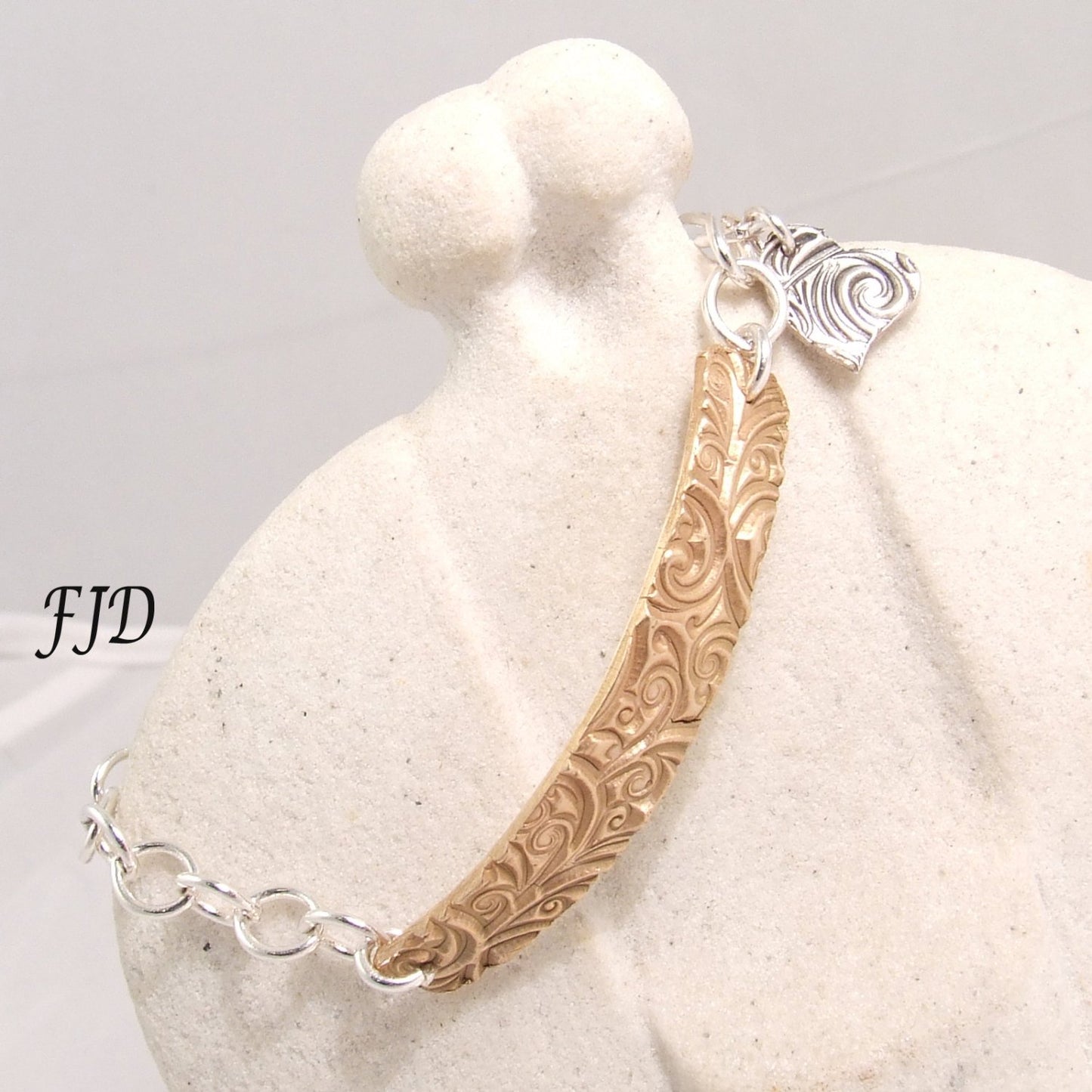 Sterling Silver and Bronze Bracelet