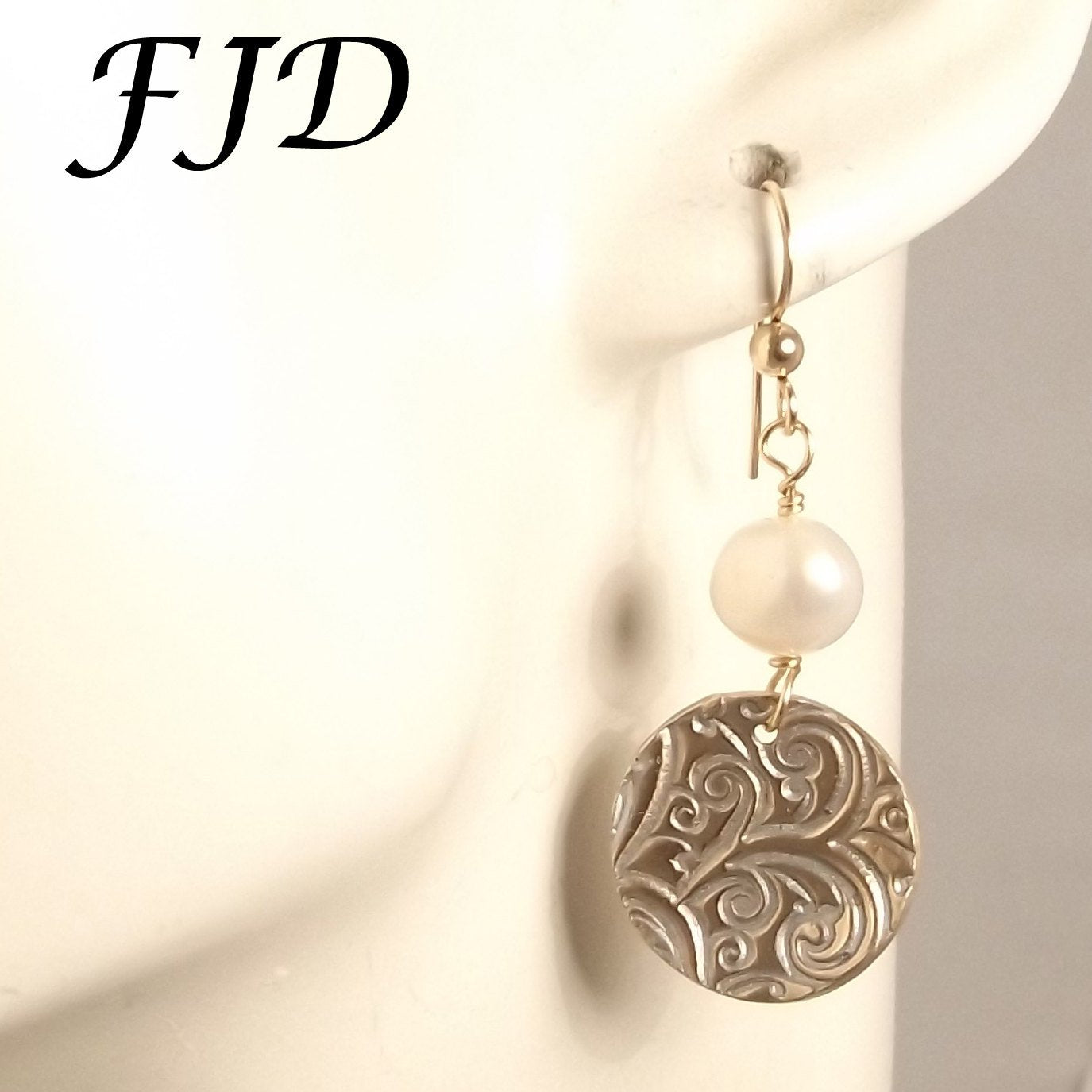 Bronze and Gold Earrings