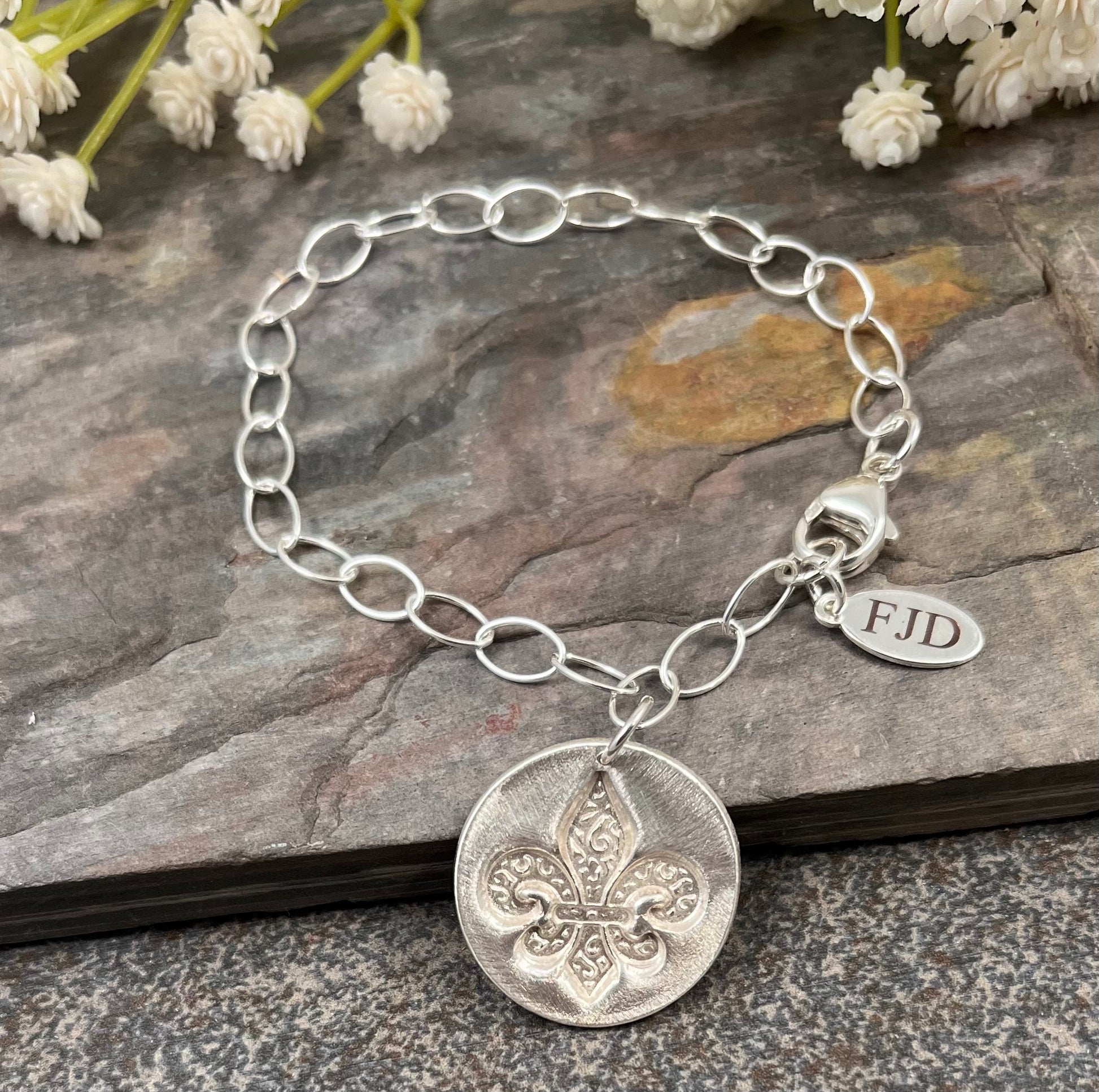Fleur de Lis Silver Charm Bracelet – Felicity Jewelry Designs