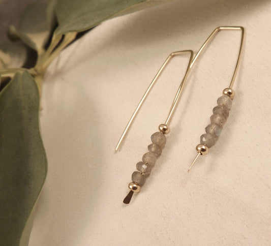 Bijoux - Labradorite and Gold Earrings