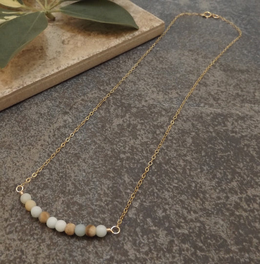 Bijoux - Amazonite and Gold Necklace