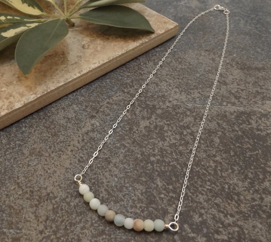 Bijoux - Amazonite and Silver Necklace