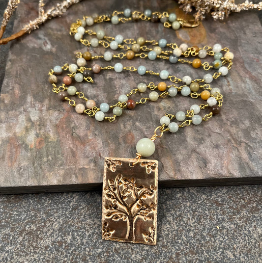 Brynn - Tree of Life Long Necklace