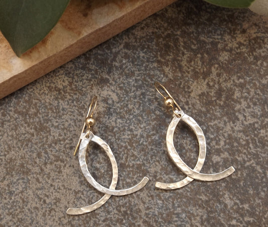 Caitlyn - Silver and Gold Earrings