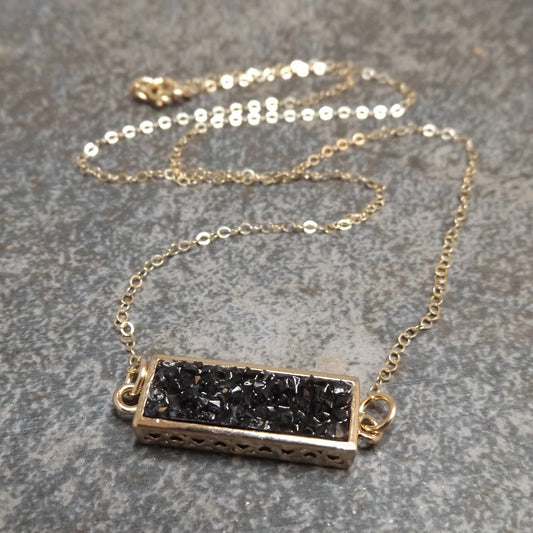 Bijoux - Druzy and Gold Necklace