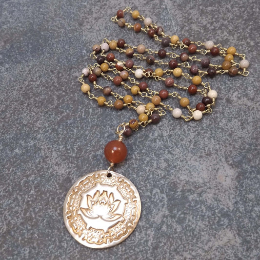 Brynn - Lotus Long Necklace