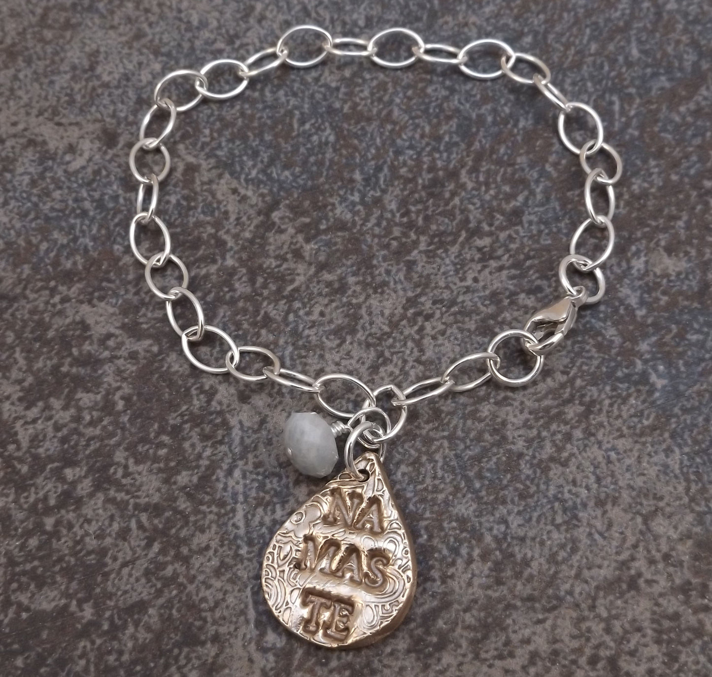 Serene- Namaste Silver Bracelet