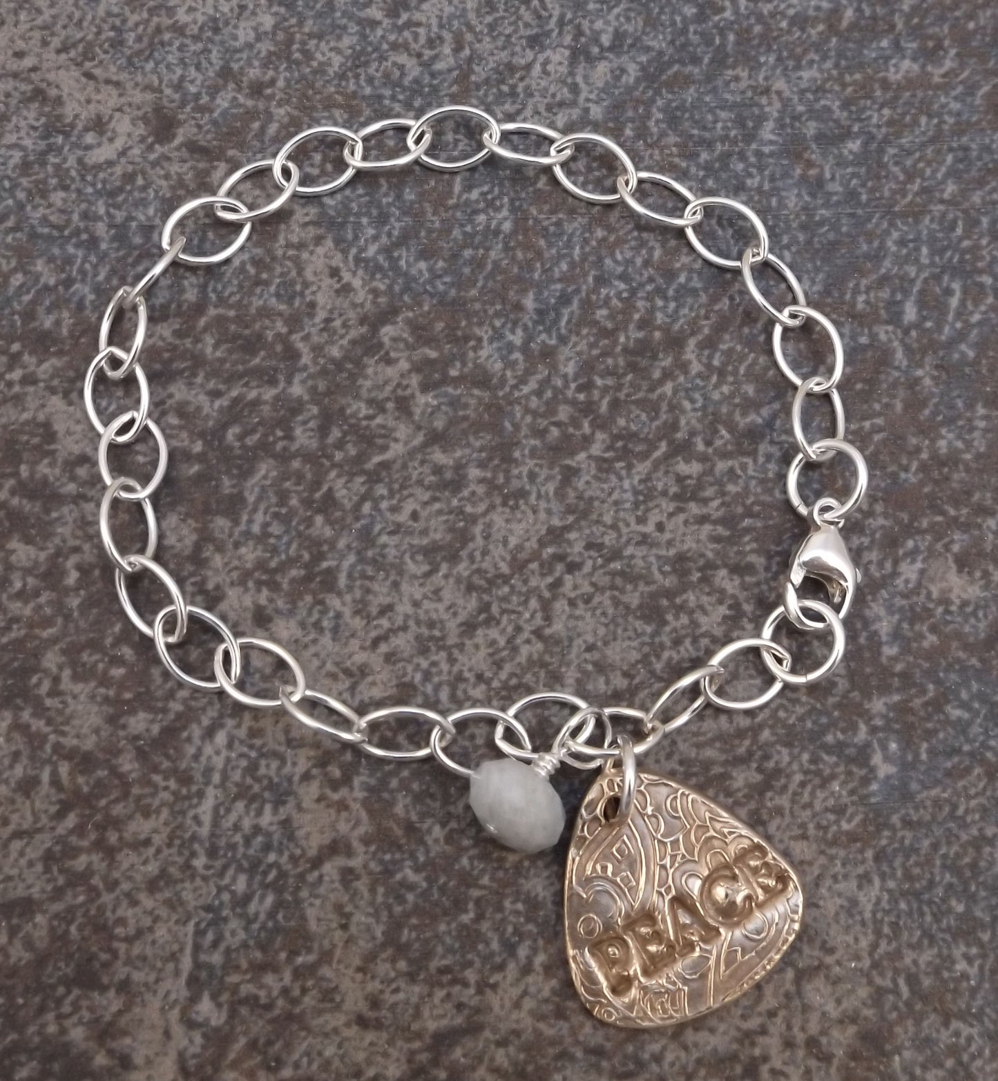 Serene  -  Peace Silver Bracelet