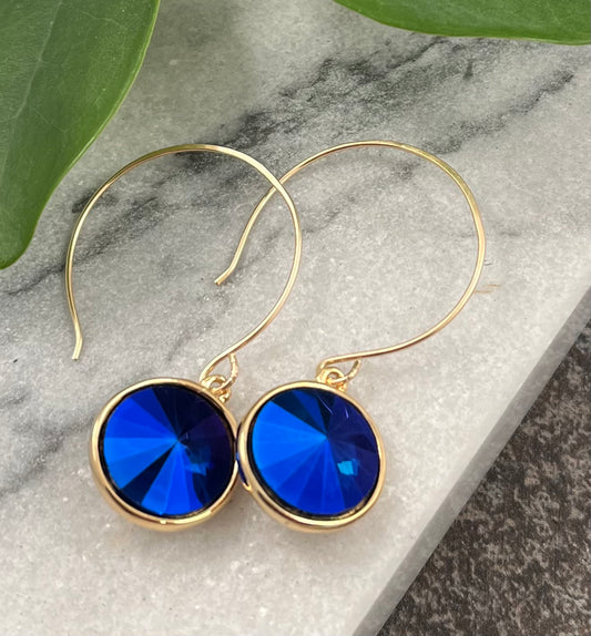 Hoop and Rivoli Earrings