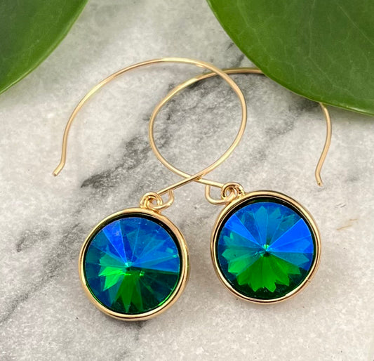 Hoop and Rivoli Earrings