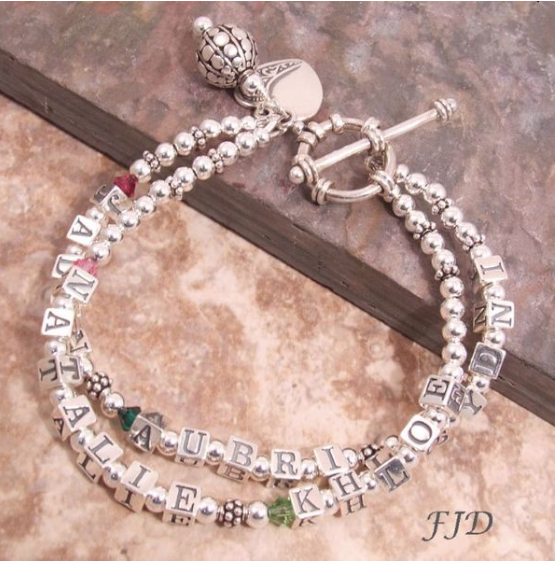 Mother's Name and Birthstone Bracelet