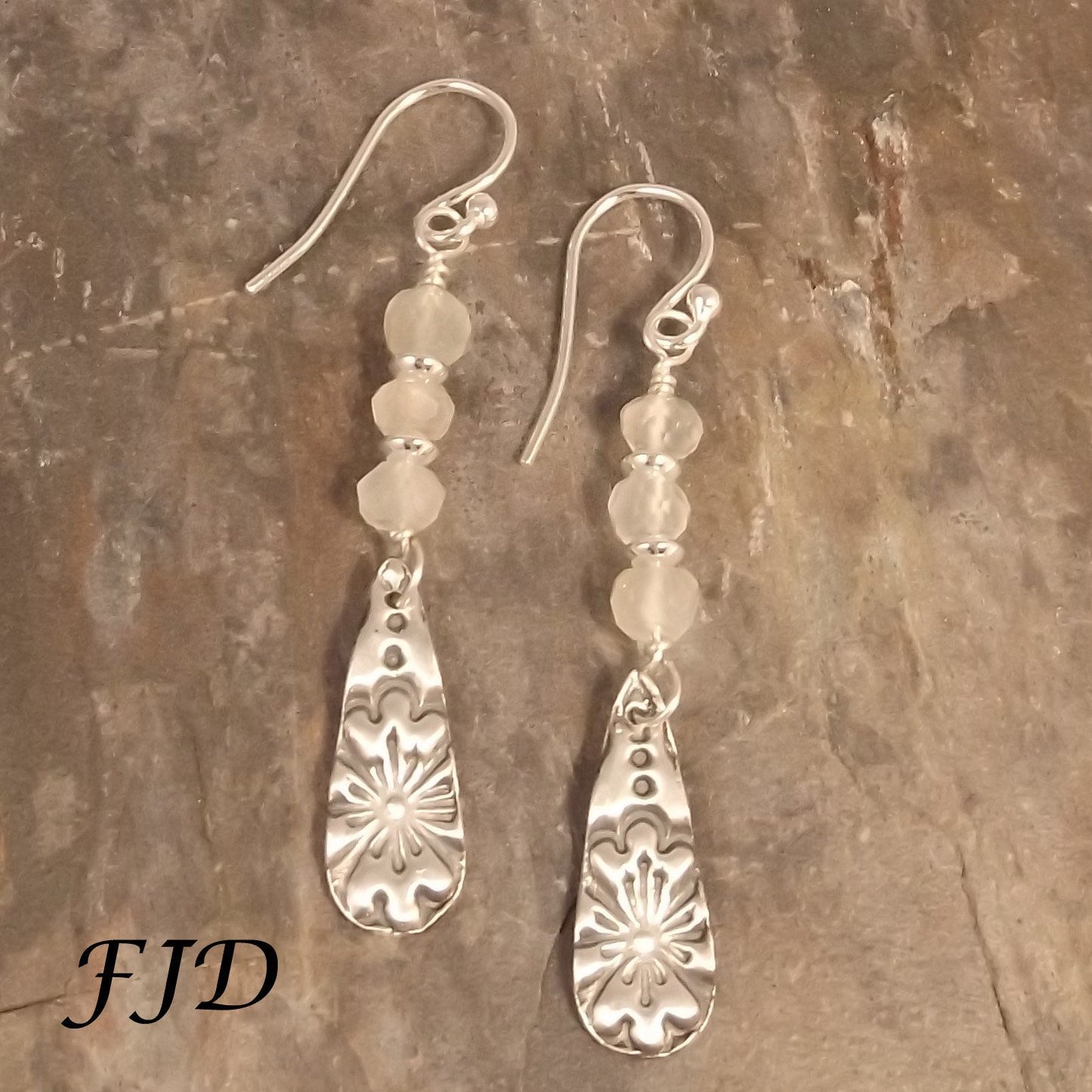 Silver and Moonstone Earrings