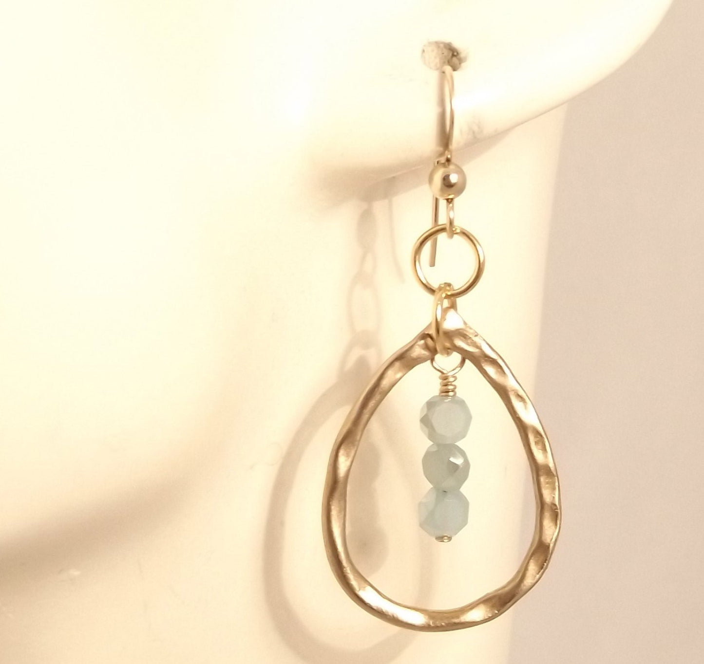 Christal - Hammered Bronze and Gold Earrings