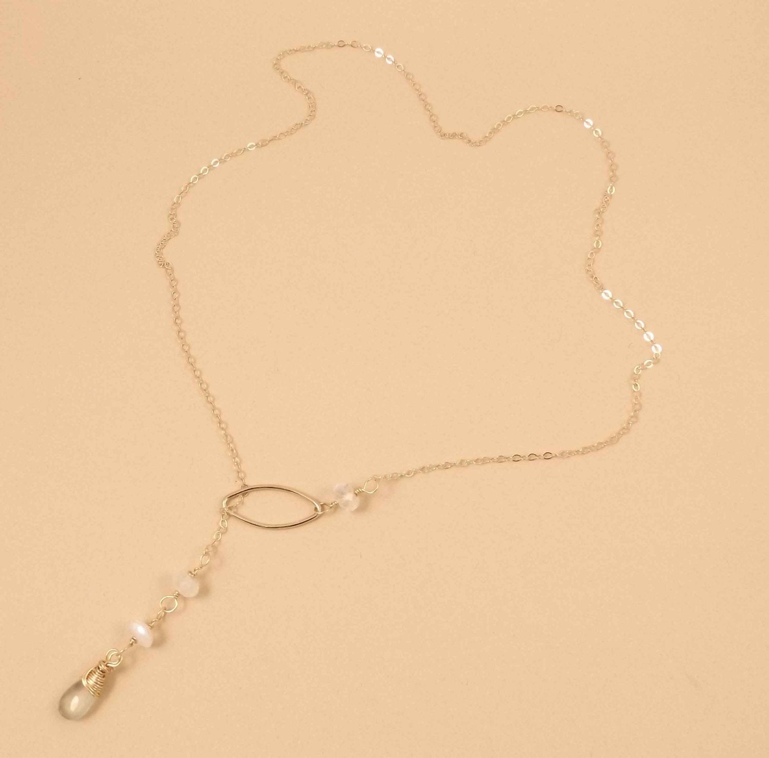 Gold Plated Or Sterling Silver Pearl Lariat Necklace By Lulu + Belle |  notonthehighstreet.com