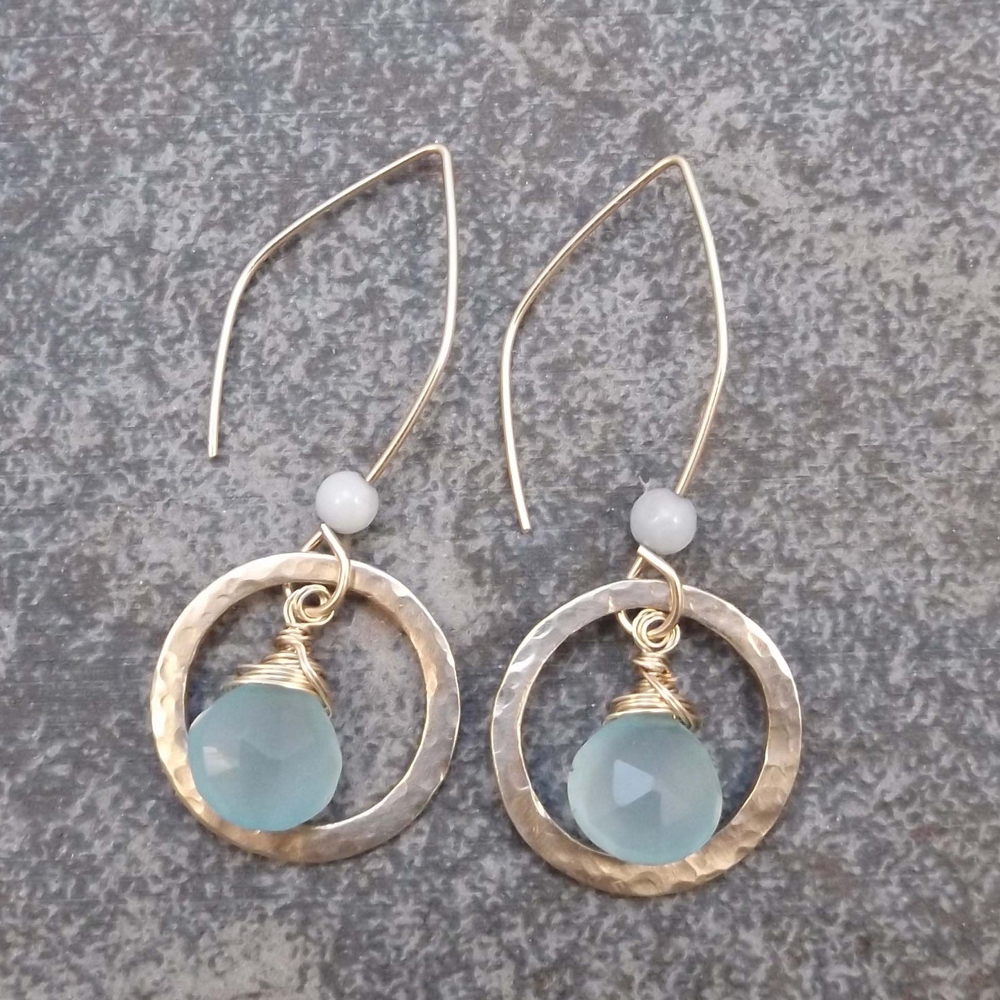 Brynn - Hoop and Gemstone Earrings