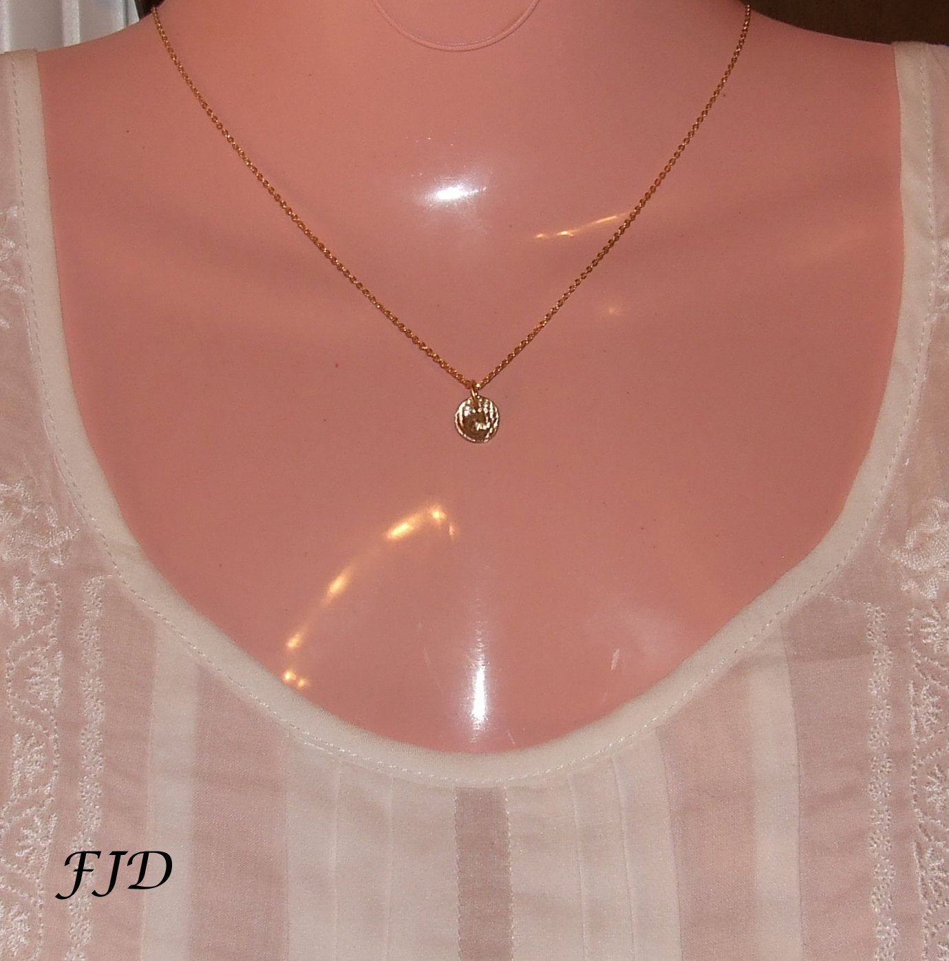 Hand-Stamped Initial, Letter, Monogram Necklace