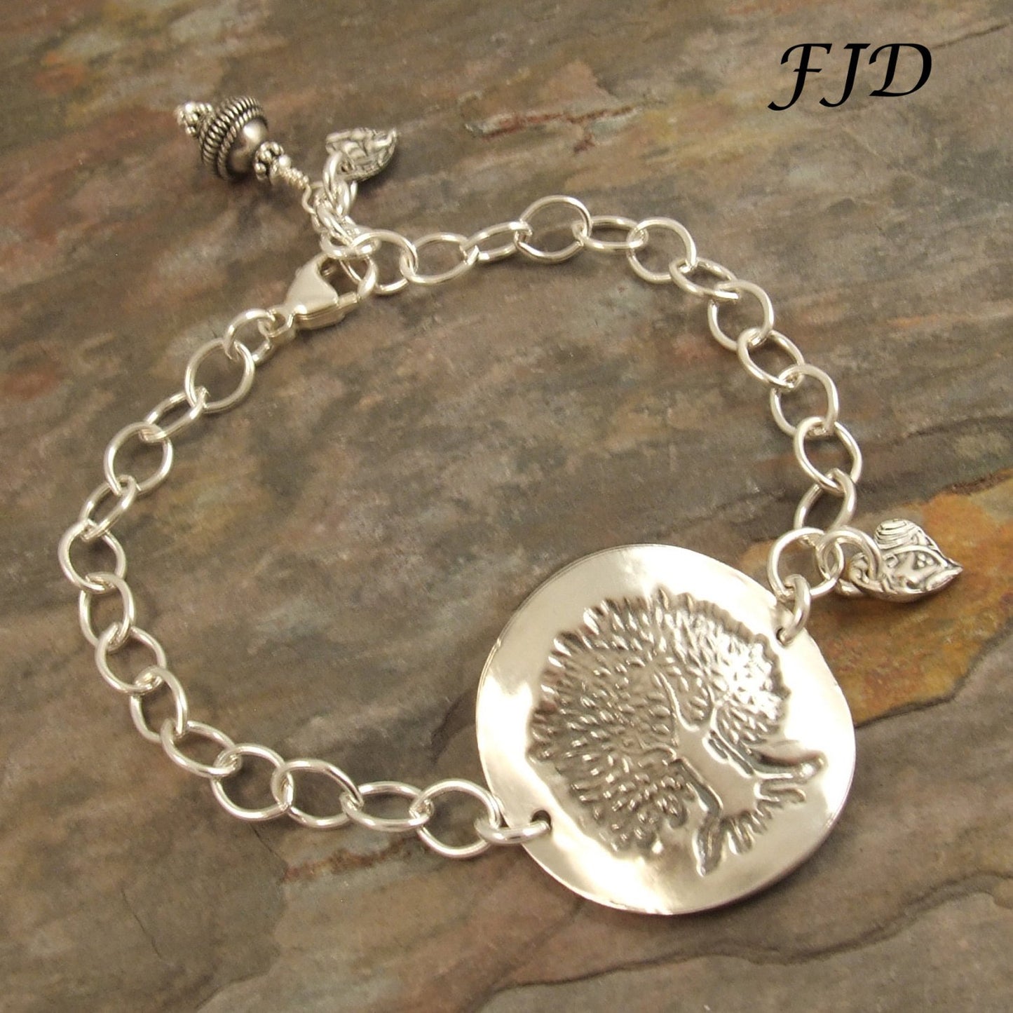 Tree of Life - Sterling Silver and Fine Silver Bracelet