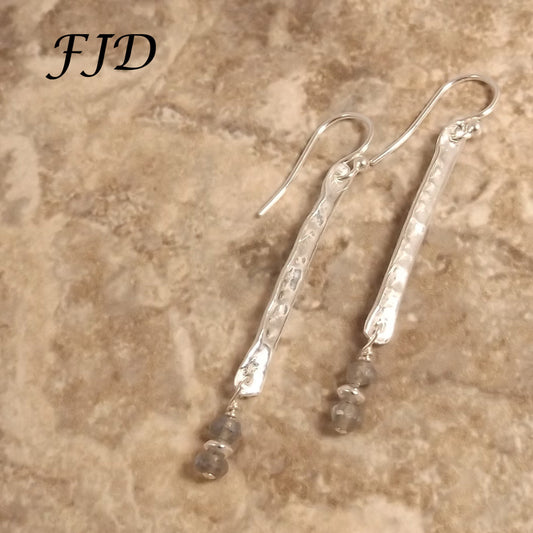Annie - Silver and Labradorite Earrings
