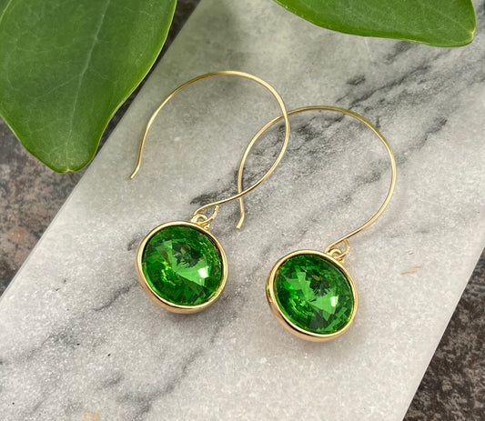 Hoop and Rivoli Earrings